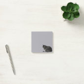 Curling Up Stripe Cat Foto Cutout Lila Post-it Klebezettel (Büro)