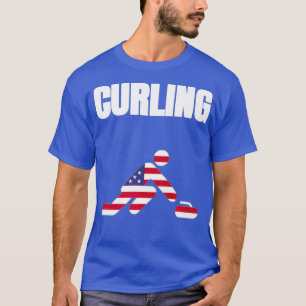 Curling USA 2021 Flag Shirr Tokio 2021 Sommer T-Shirt