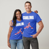 Curling USA 2021 Flag Shirr Tokio 2021 Sommer T-Shirt (Unisex)