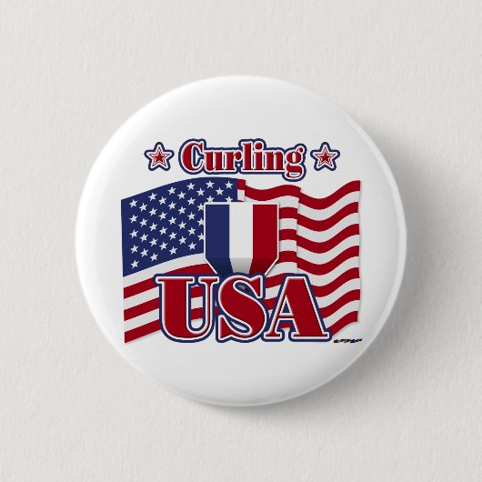 Curling USA Button (Vorderseite)