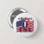 Curling USA Button (Vorne & Hinten)