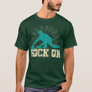 Curling Vintage Rock On Lustiger Wintersport Fan T-Shirt