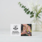 Curling Weight-Logo | Fitness-Center-Logo Visitenkarte (Stehend Vorderseite)