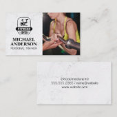 Curling Weight-Logo | Fitness-Center-Logo Visitenkarte (Vorne/Hinten)