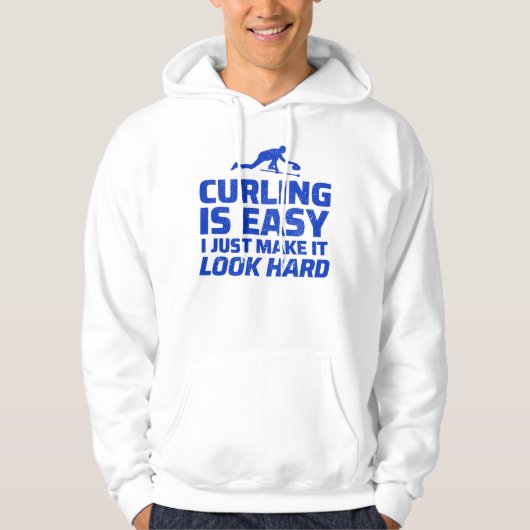 Curling Winter Ice Sport Curler Funny Hoodie (Vorderseite)