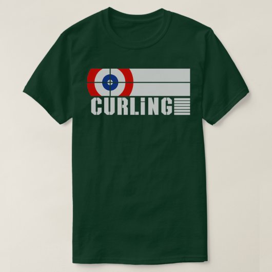 Curling Wintersport mit Text T-Shirt (Design vorne)