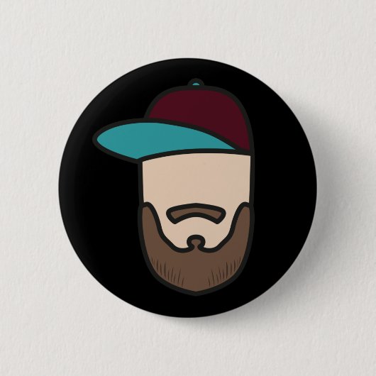 Curlingseb Knopfschwarzes Button (Vorderseite)