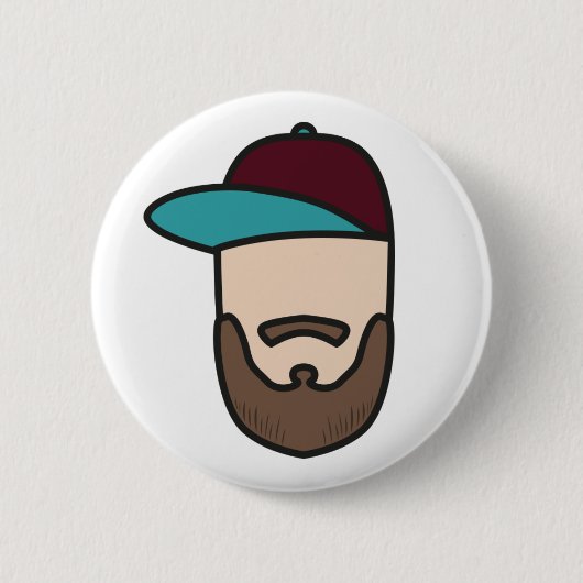 Curlingseb Knopfweiß Button (Vorderseite)