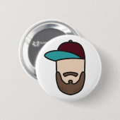 Curlingseb Knopfweiß Button (Vorne & Hinten)