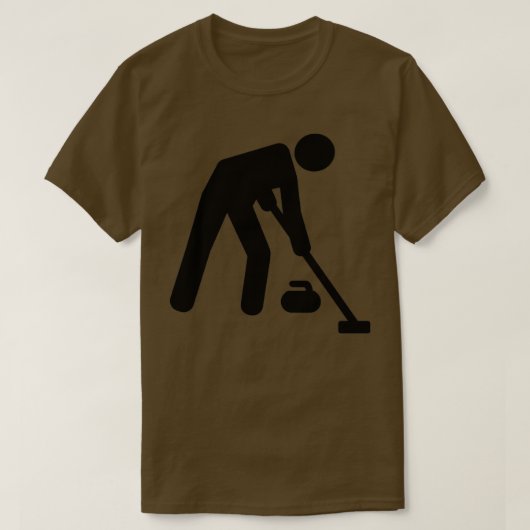 Curlingsportspieler T-Shirt (Design vorne)