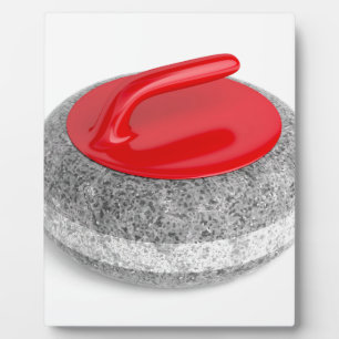 Curlingstein auf weiß fotoplatte