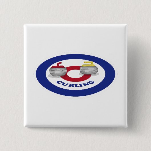 Curlingstein Button (Vorderseite)