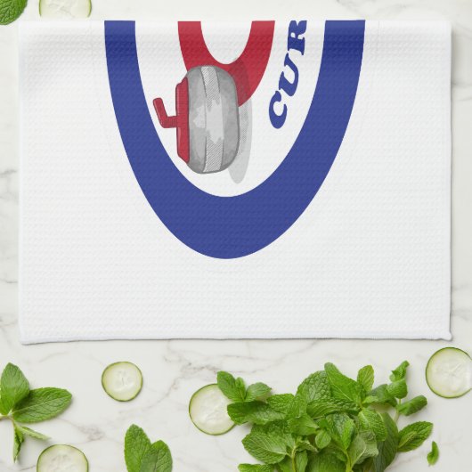 Curlingstein Geschirrtuch (Gefaltet)