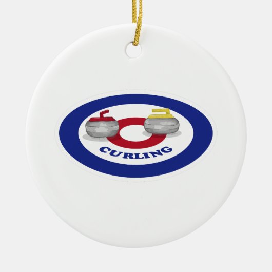 Curlingstein Keramik Ornament (Vorne)
