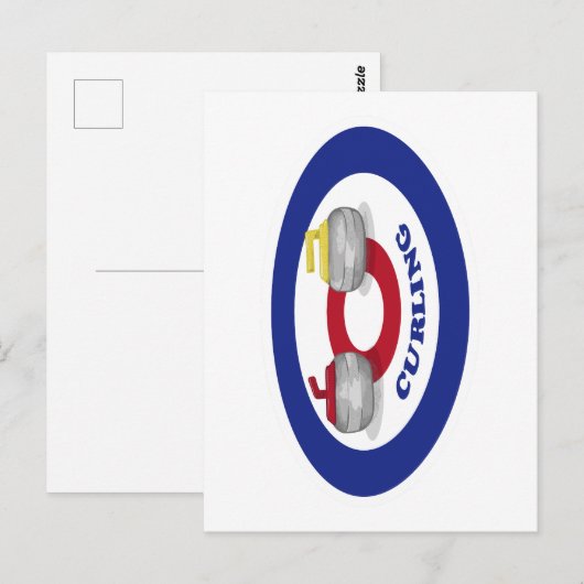 Curlingstein Postkarte (Vorne/Hinten)