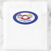 Curlingstein Rechteckiger Aufkleber (Tasche)