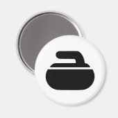 Curlingsteinsymbol Magnet (Vorderseite/Rückseite)