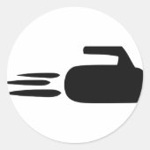 Curlingsymbol Runder Aufkleber (Vorderseite)