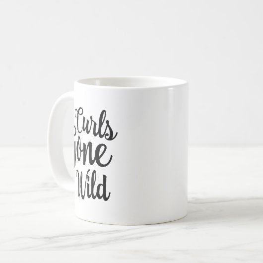 Curls Gone Wild Curly Hair Don't Care Kaffeetasse (Vorderseite Links)