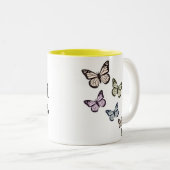 Curls Hustle Träume! Niedliches Curry-Haar-Angebot Zweifarbige Tasse (VorderseiteRechts)