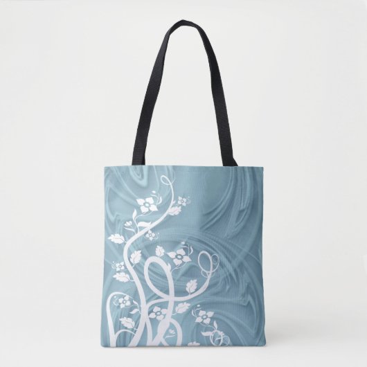 Curls Over Blue Artwork Tasche (Vorderseite)