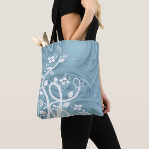 Curls Over Blue Artwork Tasche