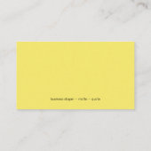 Curls über gelben Artwork Visitenkarte (Rückseite)