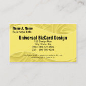 Curls über gelben Artwork Visitenkarte (Vorderseite)