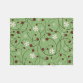 Curls und abstrakte Blume. Fleecedecke (Vorderseite (Horizontal))