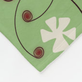 Curls und abstrakte Blume. Fleecedecke (Ecke)