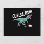 Curlsaurus Curling Saurus Dinosaur Curling Iron Postkarte (Vorderseite)