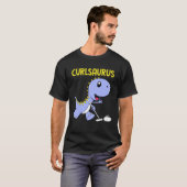 Curlsaurus  Dinosaur  Curling Sport Costume T-Shirt (Vorne ganz)