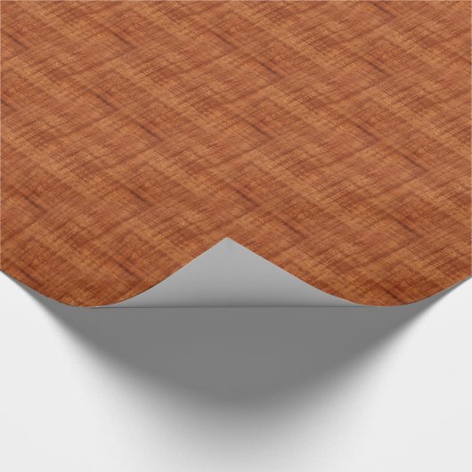 Curly Acacia Holz Grain Look Geschenkpapier (Ecke)