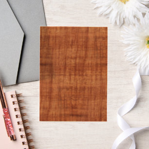 Curly Acacia Holz Grain Look Pergament Einladungen