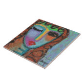 Curly Bangs Abstrakte Acrylmalerei auf OSB Fliese (Seite)