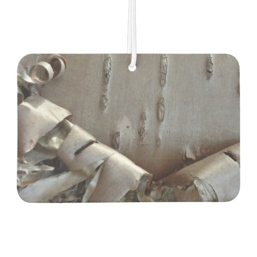 Curly Birch Bark Tree Rustic Autolufterfrischer (Vorderseite)