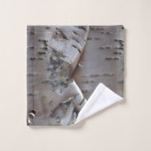 Curly Birch Bark Tree Rustic  Badhandtuch Set (Waschlappen)