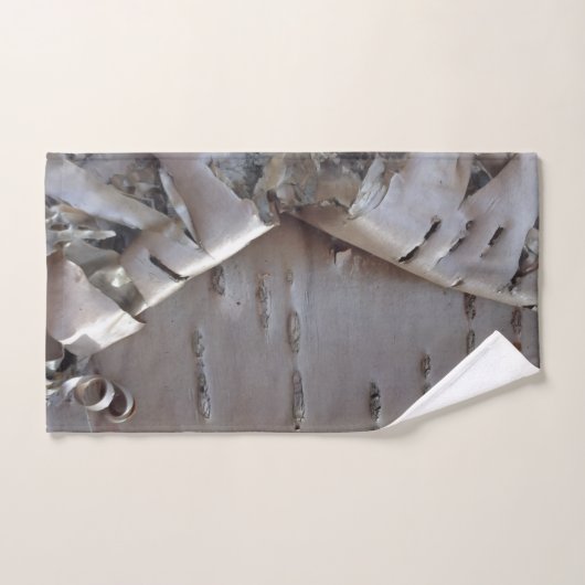 Curly Birch Bark Tree Rustic  Badhandtuch Set (Handtuch)