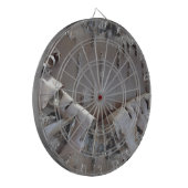 Curly Birch Bark Tree Rustic Dartscheibe (Vorderseite Links)