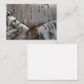 Curly Birch Bark Tree Rustic Flat Note Card Mitteilungskarte (Vorne/Hinten)