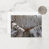 Curly Birch Bark Tree Rustic Flat Note Card Mitteilungskarte (Vorderseite/Rückseite Beispiel)