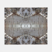 Curly Birch Bark Tree Rustic Fleecedecke (Vorderseite (Horizontal))