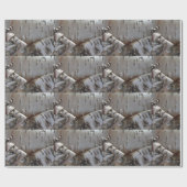 Curly Birch Bark Tree Rustic Geschenkpapier (Flach)
