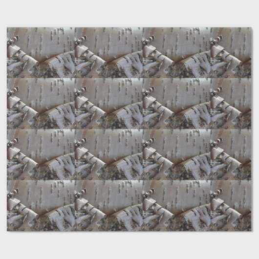 Curly Birch Bark Tree Rustic Geschenkpapier (Flach)