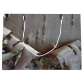 Curly Birch Bark Tree Rustic Große Geschenktüte (Vorderseite)