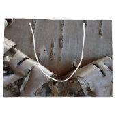 Curly Birch Bark Tree Rustic Große Geschenktüte (Rückseite)