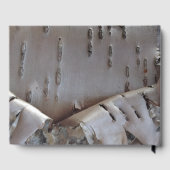 Curly Birch Bark Tree Rustic Guest Book Gästebuch (Rückseite)
