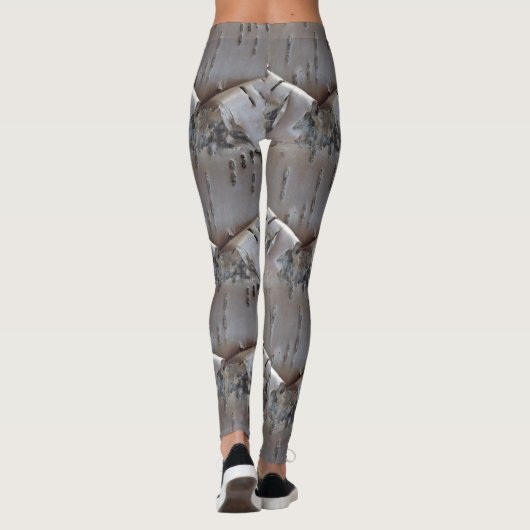 Curly Birch Bark Tree Rustic Leggings (Rückseite)