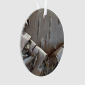 Curly Birch Bark Tree Rustic Ornament (Vorderseite)