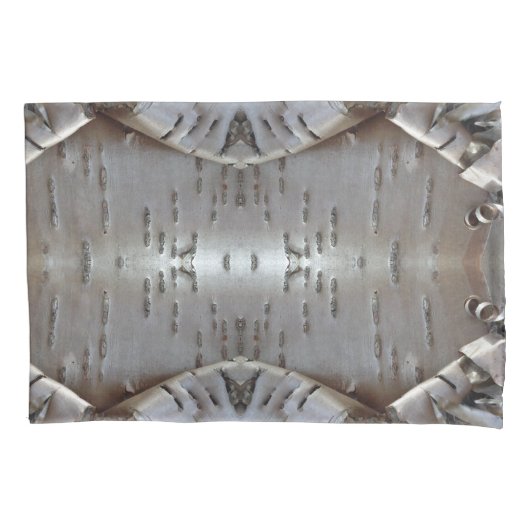 Curly Birch Bark Tree Rustic Pillowcase Kissenbezug (Vorderseite)
